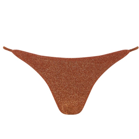 Nookie String Bikini Bottom in Bronze Lurex Size M from REVOLVE - Picture 2 of 5